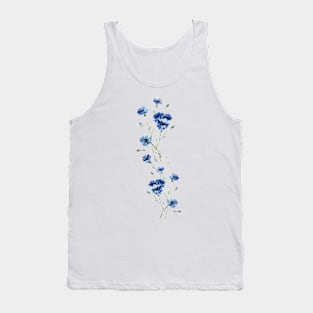 Flowers 1 ( Tall & Blue ) Tank Top